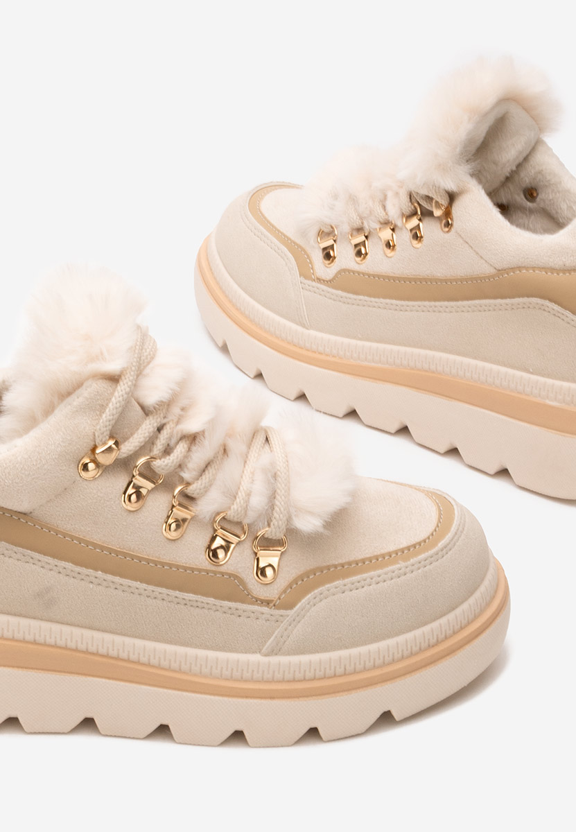 Sneakers donna invernali Clavira beige