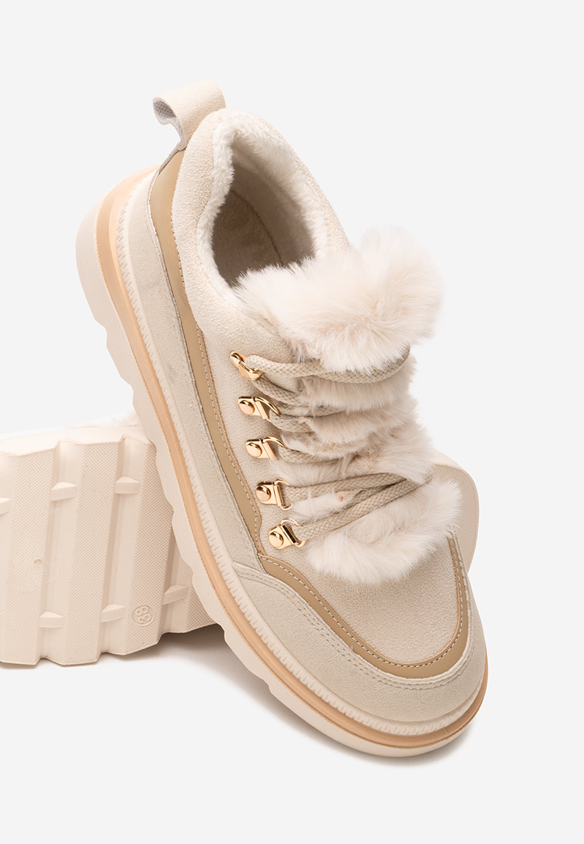 Sneakers donna invernali Clavira beige