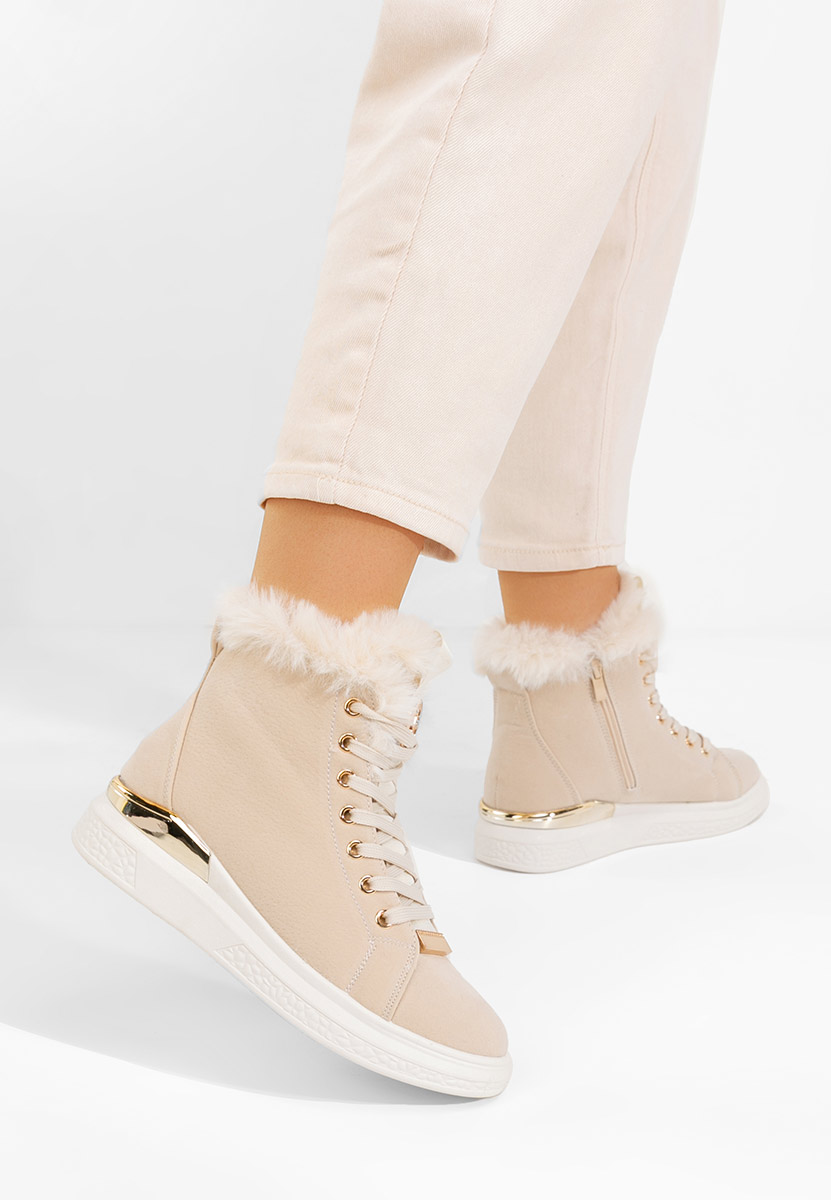 Sneakers donna invernali Clyra beige
