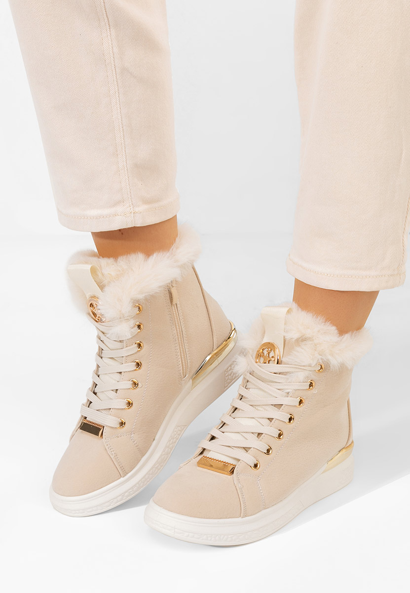 Sneakers donna invernali Clyra beige