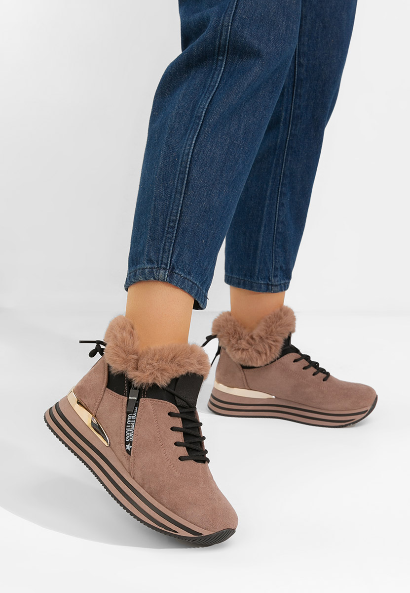 Sneakers donna invernali Axira cachi