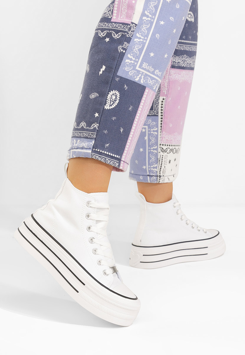 Scarpe da ginnastica con piattaforma Kimala V3 bianchi