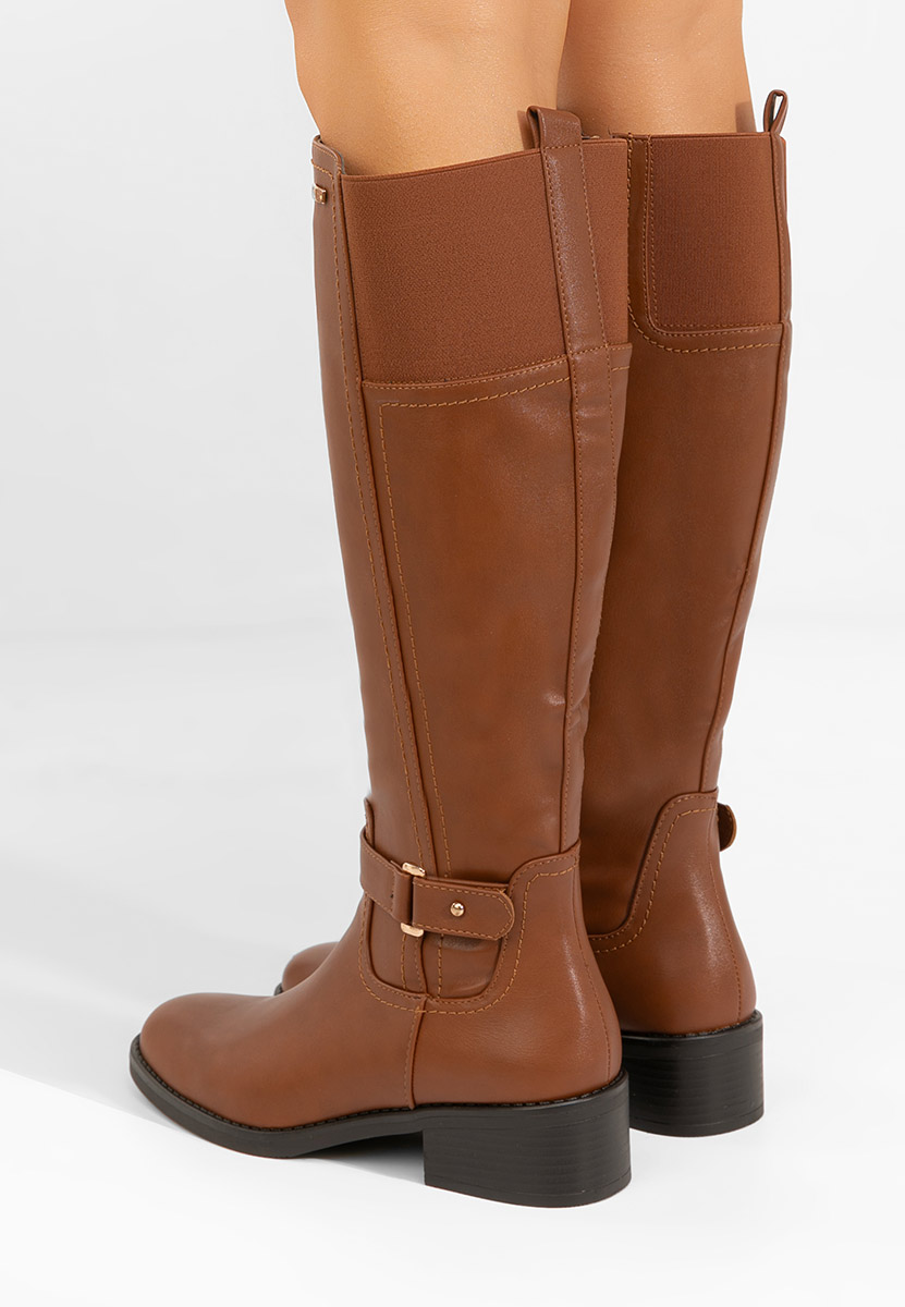 Stivali con tacco basso Eveline camel