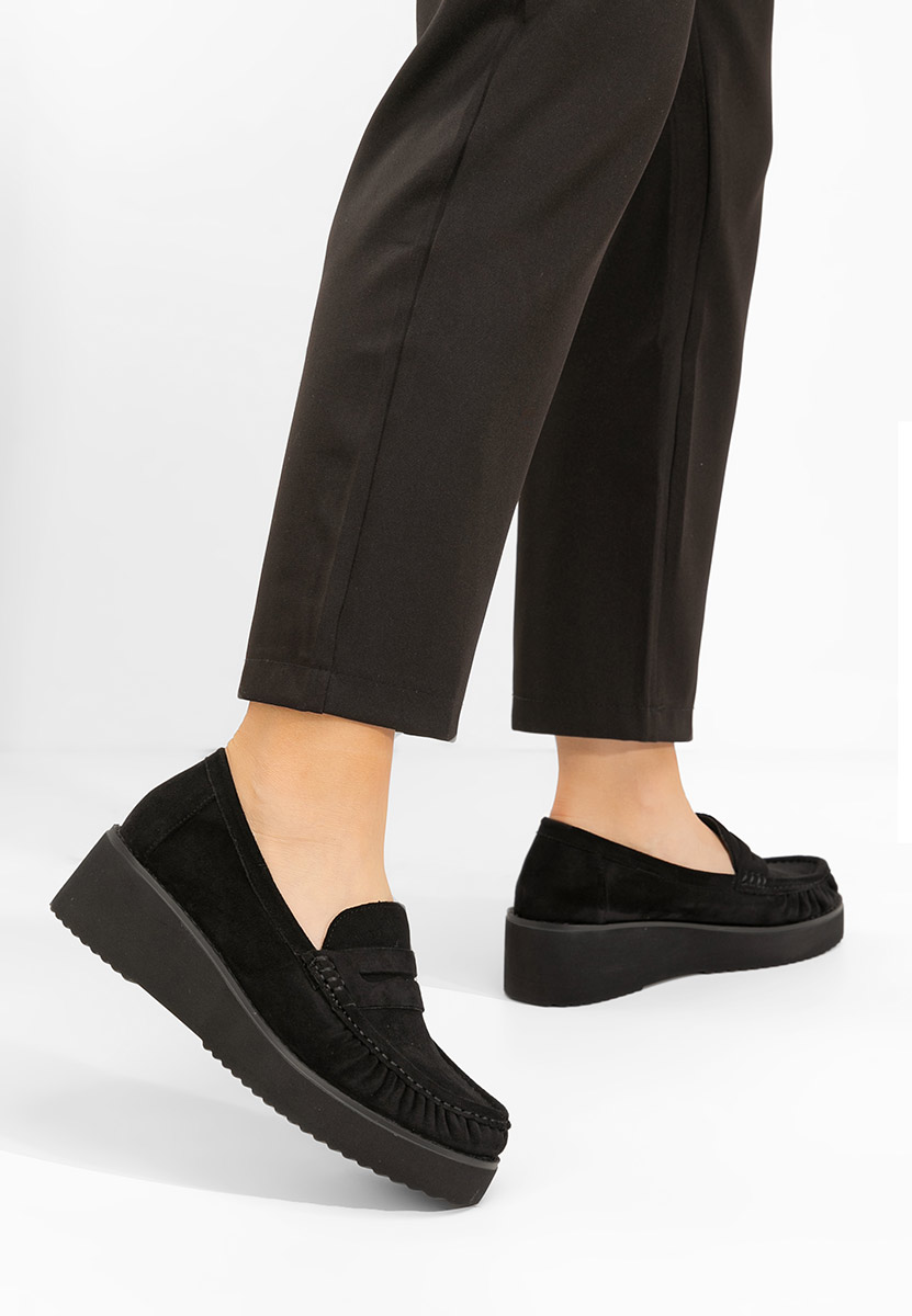 Mocassini donna platform Snuvia nero