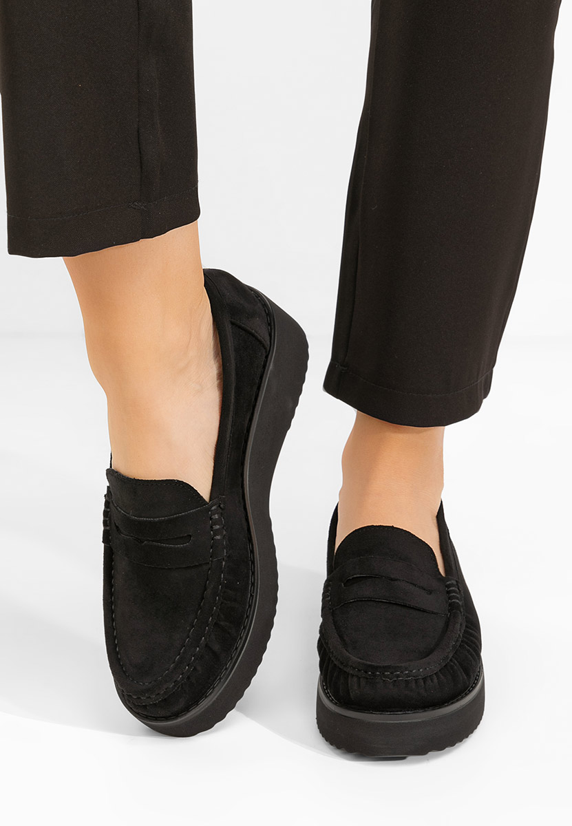 Mocassini donna platform Snuvia nero