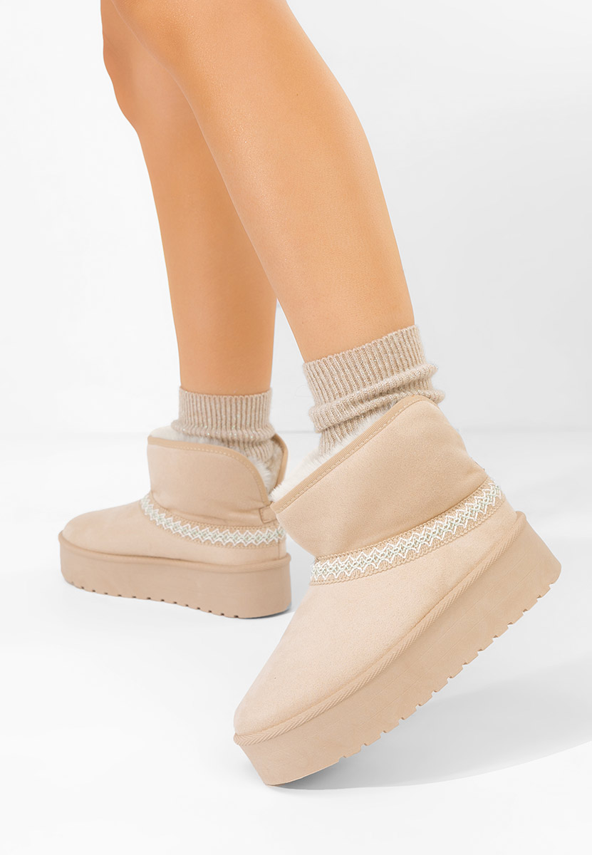 Stivali con piattaforma Orelis beige