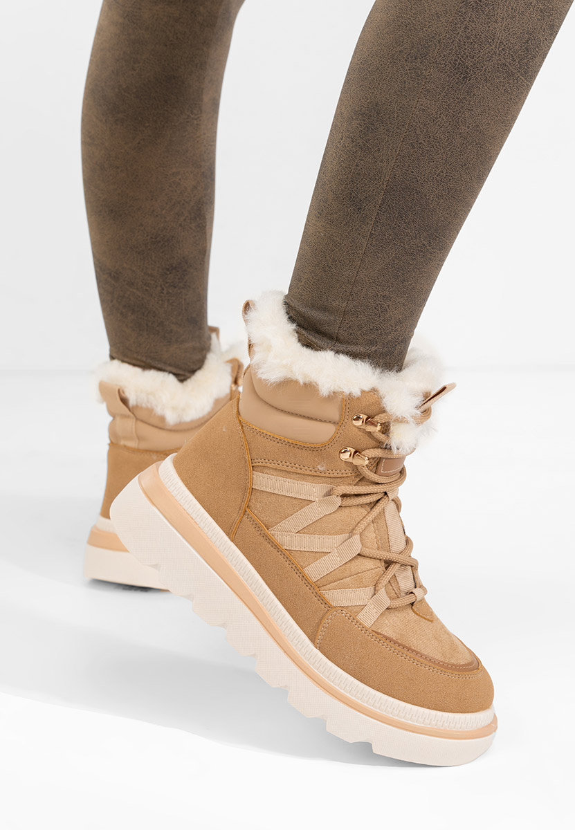 Stivaletti con plateau Nimora cachi