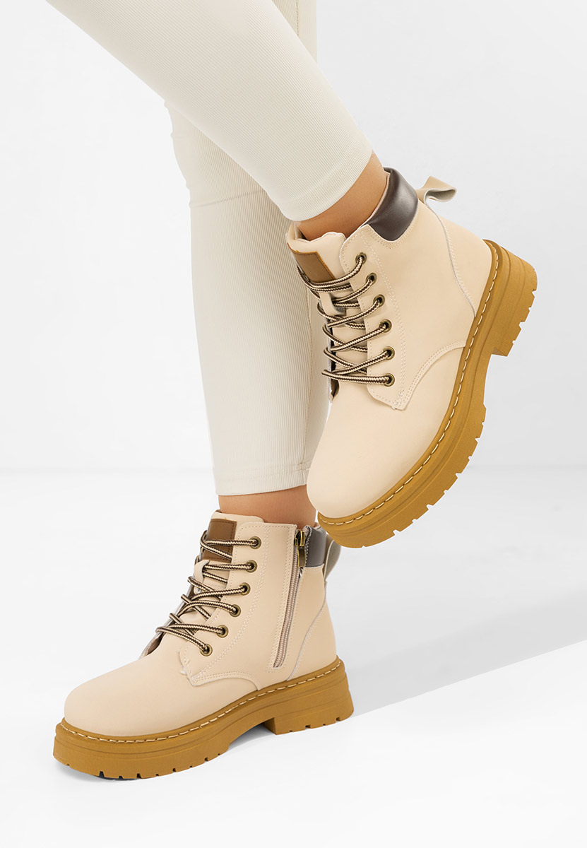 Scarponcini donna Snuvina beige