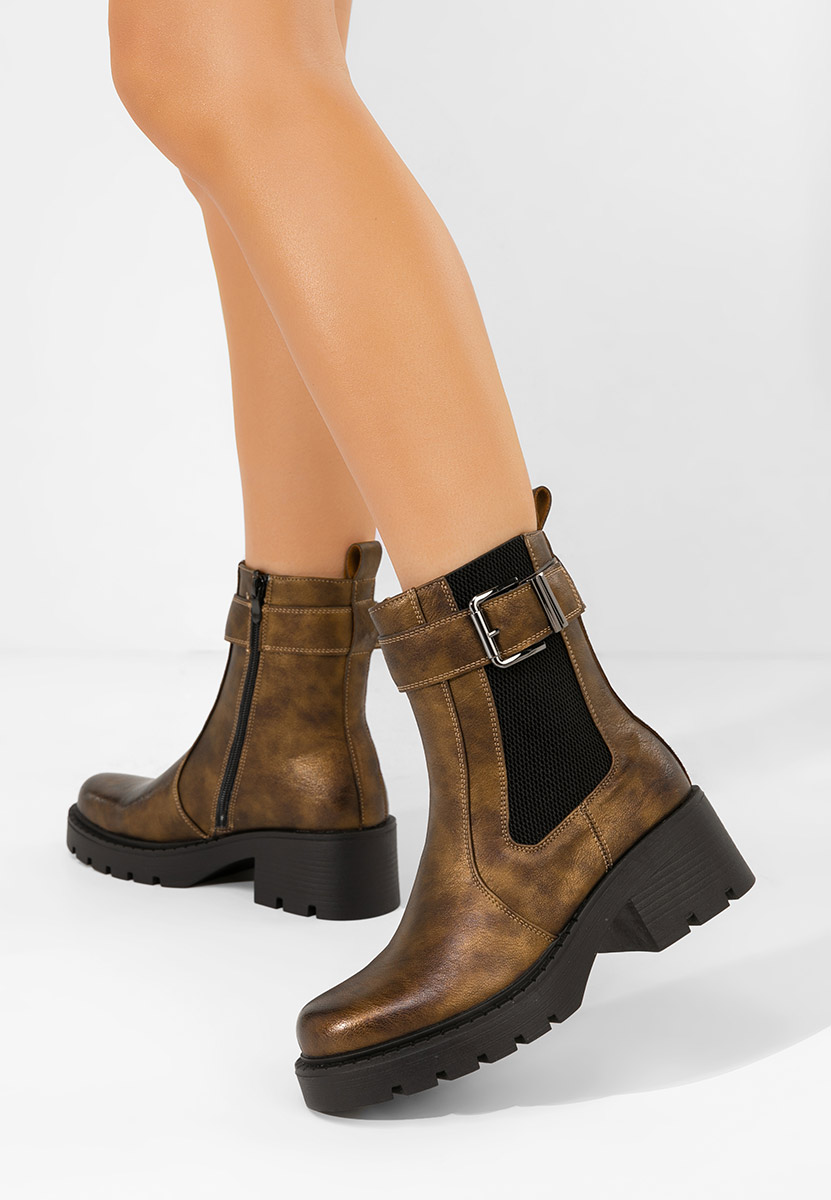 Stivaletti con tacco Corviana camel