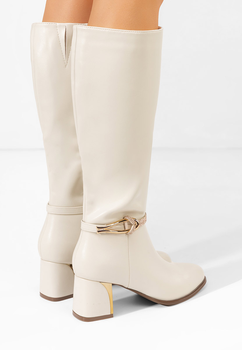 Stivali con tacco Avenora beige