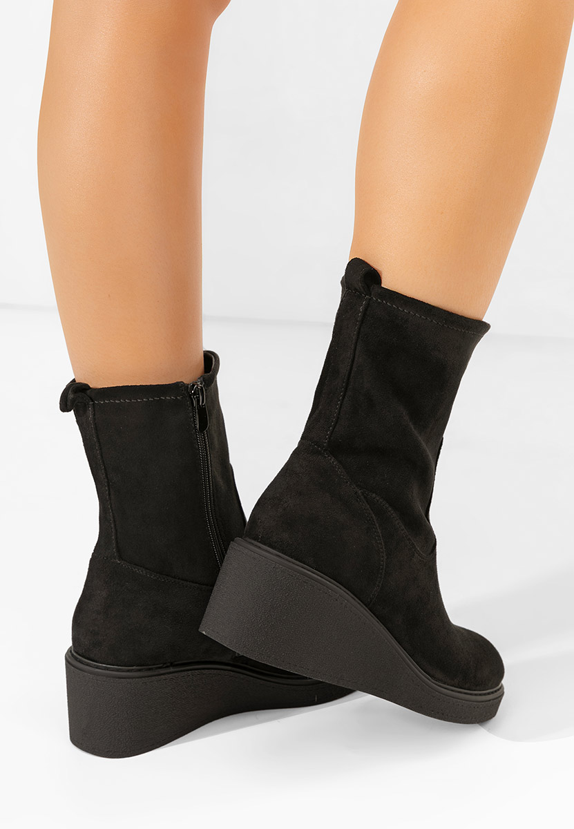 Tronchetti con zeppa Lysara nero