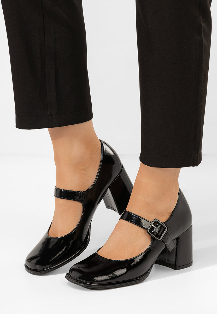 Décolleté tacco largo Terresa nero