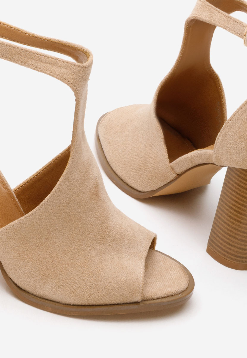 Sandali con tacco largo Jolanda cachi