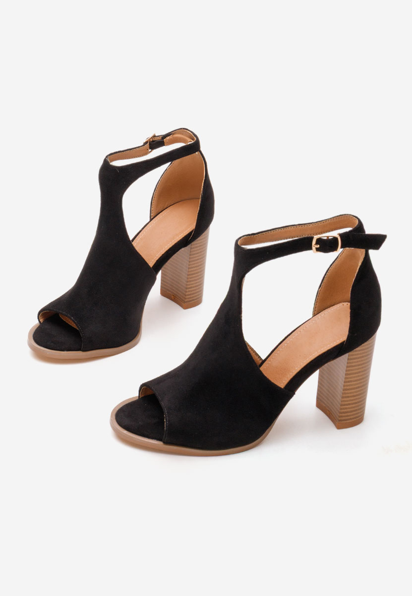 Sandali con tacco largo Jolanda nero