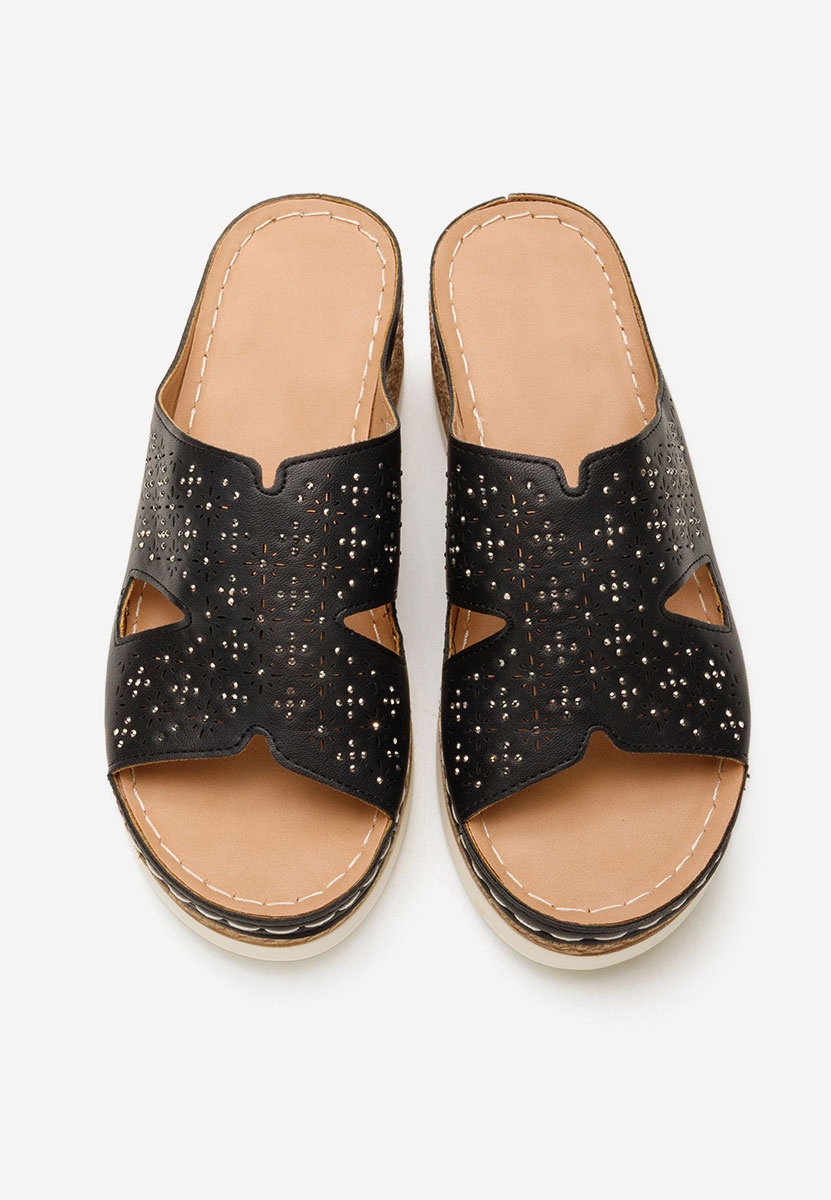 Ciabbate con zeppa Larue nero