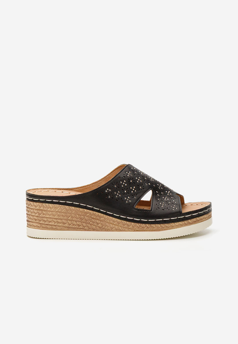 Ciabbate con zeppa Larue nero