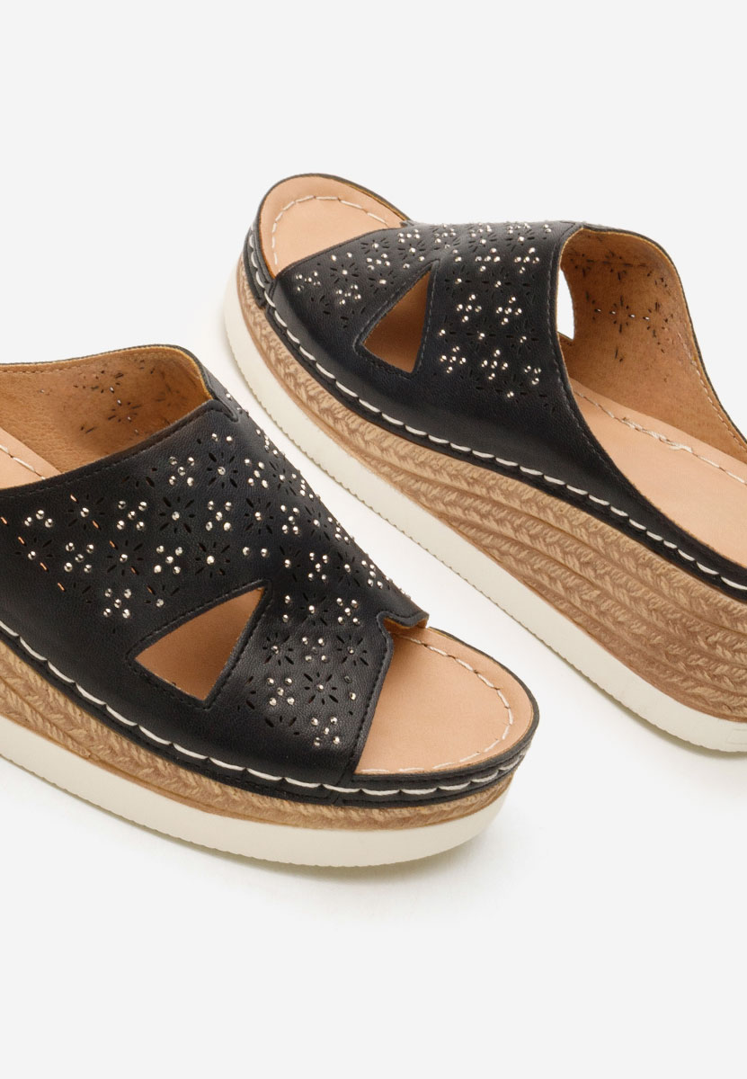 Ciabbate con zeppa Larue nero