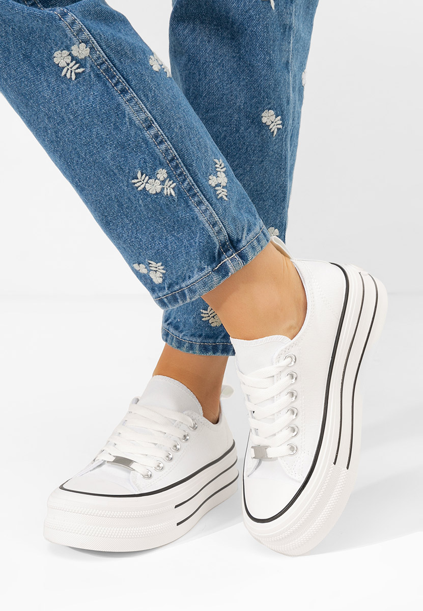 Scarpe da ginnastica con piattaforma Kimala bianchi