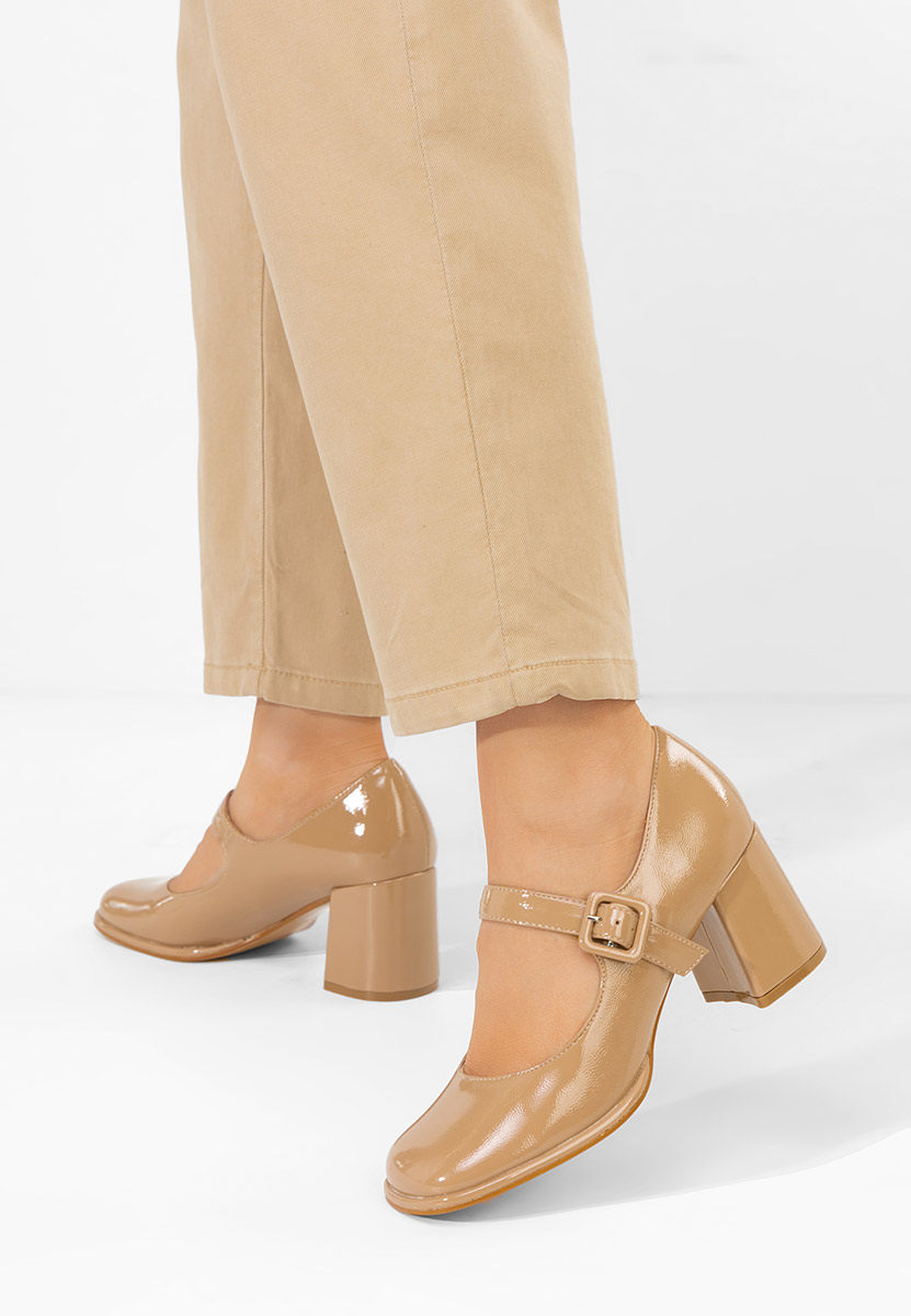 Décolleté tacco largo Terresa beige