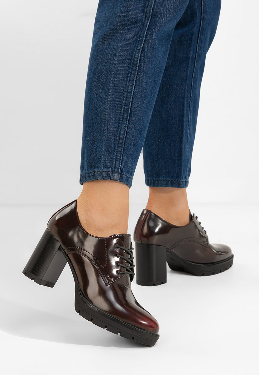 Scarpe con tacco largo Pluvina granata