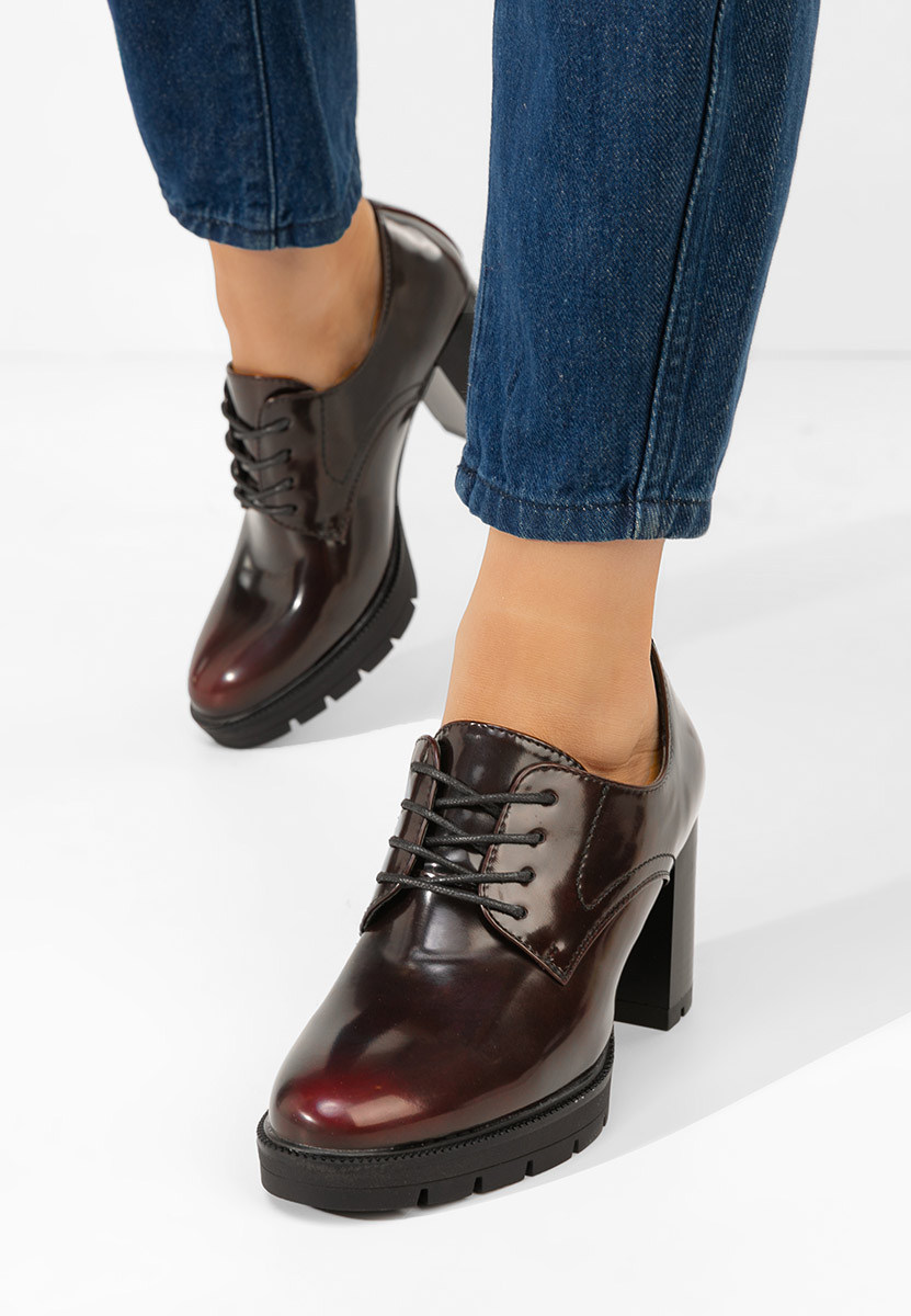 Scarpe con tacco largo Pluvina granata