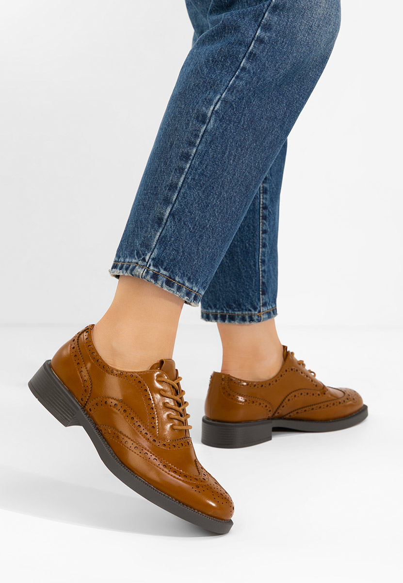 Scarpe brogue donna Valira camel