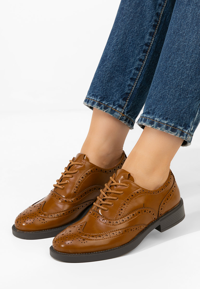 Scarpe brogue donna Valira camel