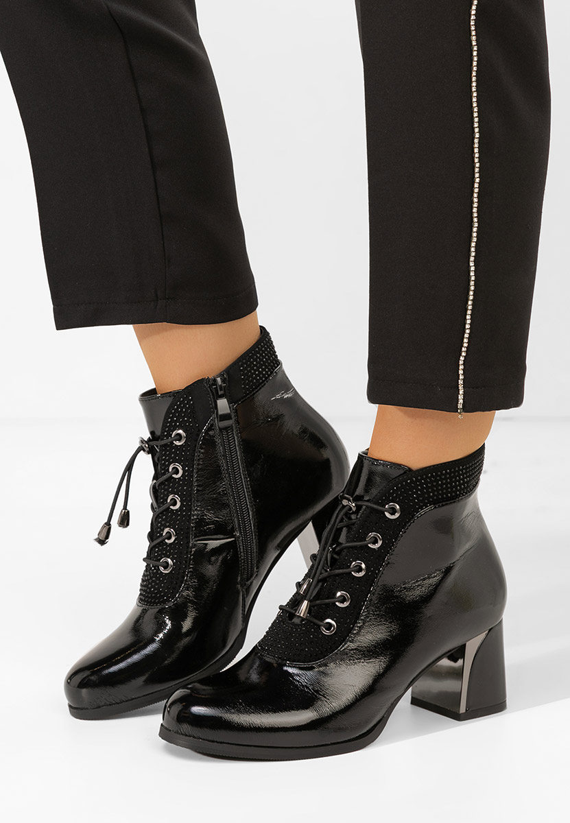 Stivaletti con tacco Larae nero