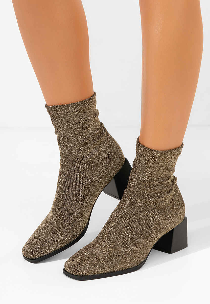 Tronchetti con tacco largo Denonia V2 oro