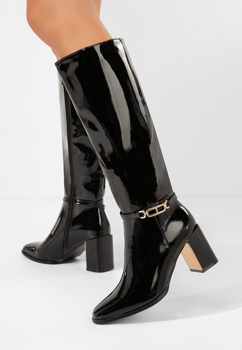 Stivali alti con tacco Darela nero