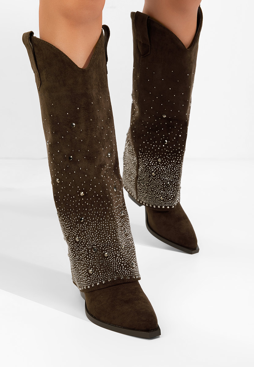 Stivali con tacco Millie marrone