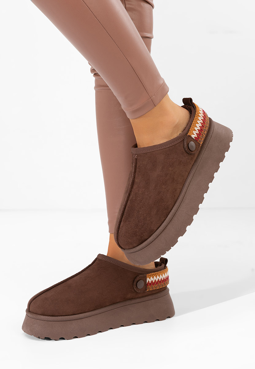 Zoccoli con zeppa Frovia marrone