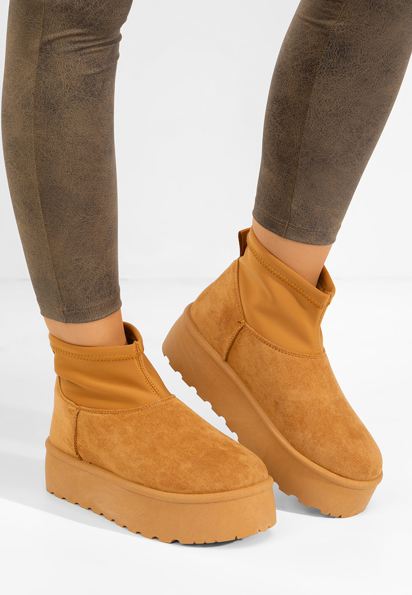 Stivali con piattaforma Aydena camel