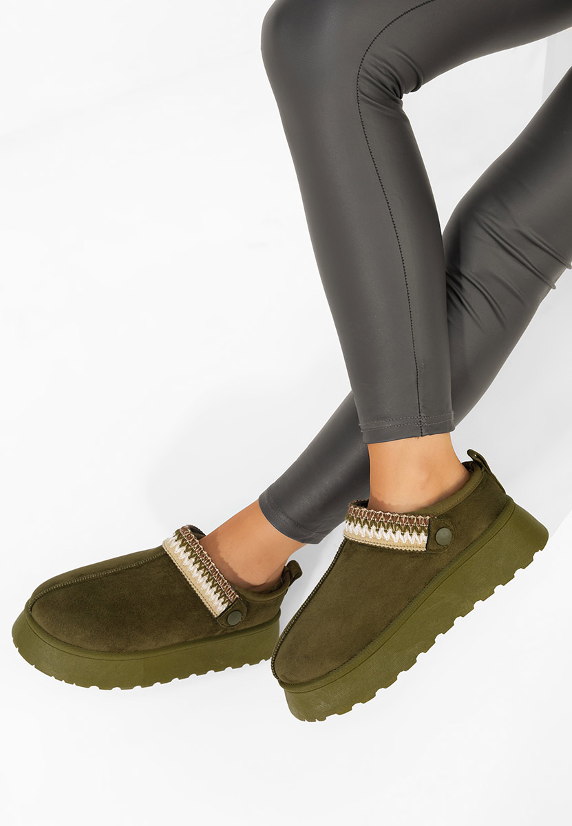 Zoccoli con zeppa Frovia verdi