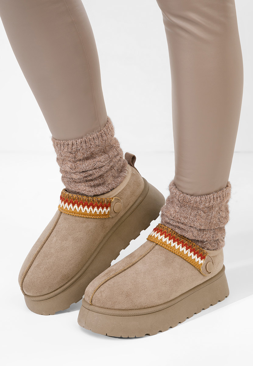 Zoccoli con zeppa Frovia cachi