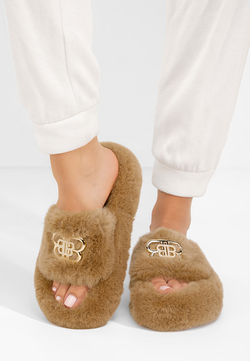 Ciabatte platform Barea camel