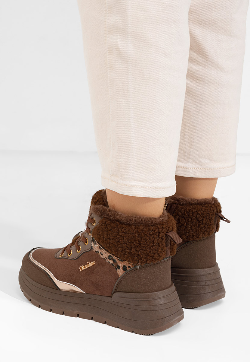 Sneakers donna invernali Lisaia marrone