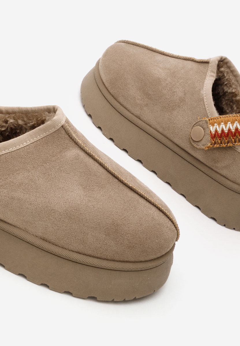 Zoccoli con zeppa Frovia cachi