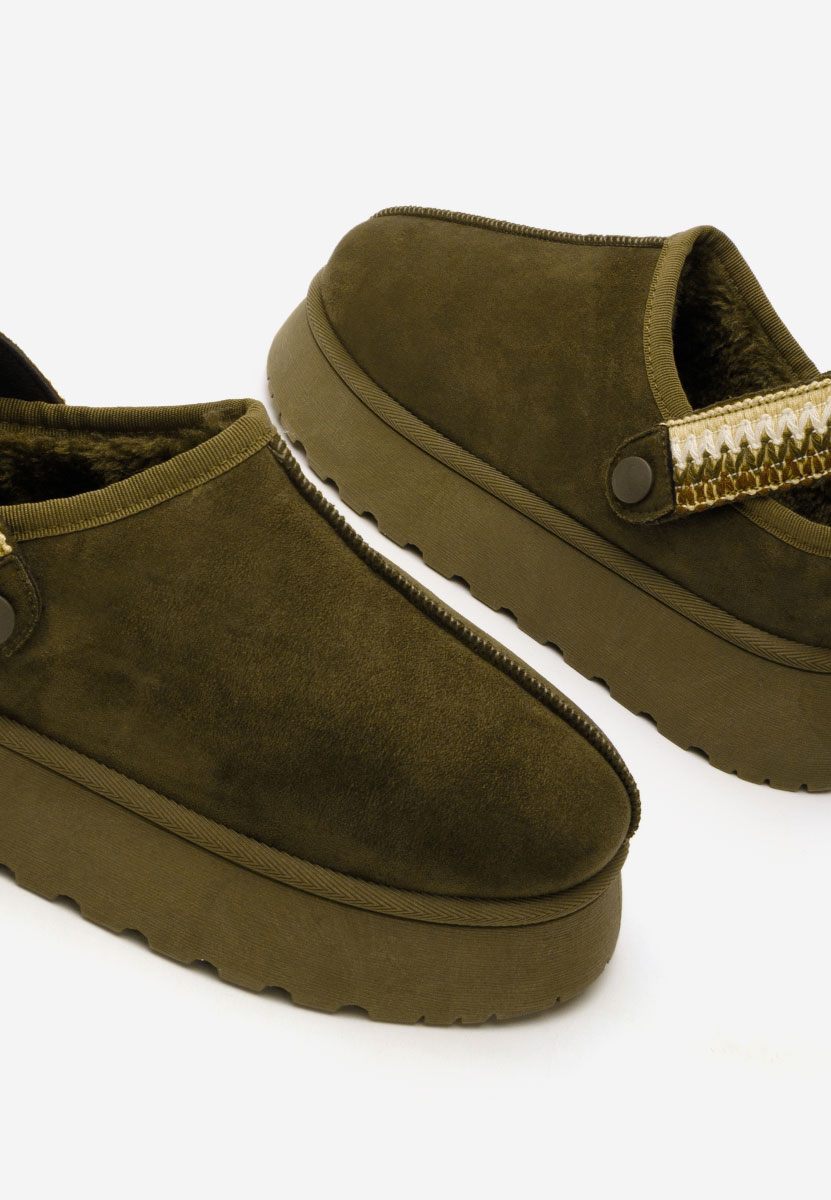 Zoccoli con zeppa Frovia verdi