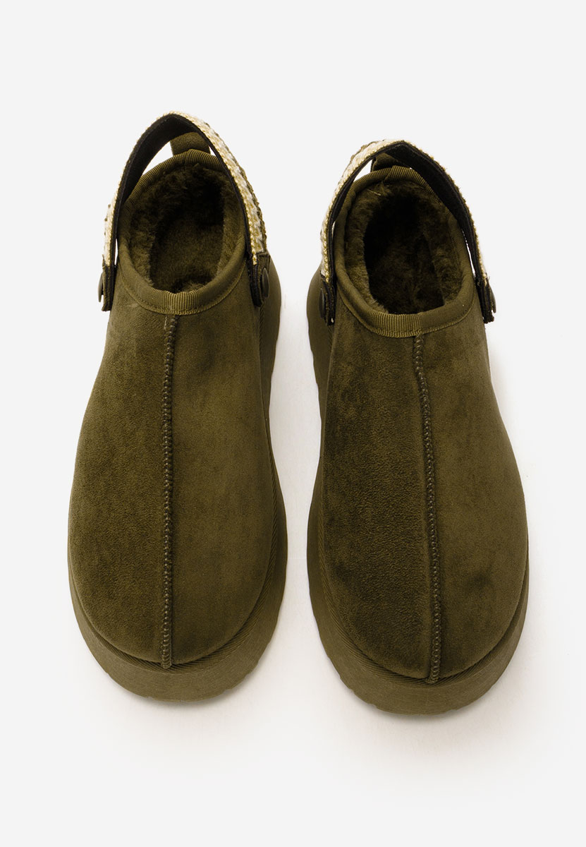 Zoccoli con zeppa Frovia verdi