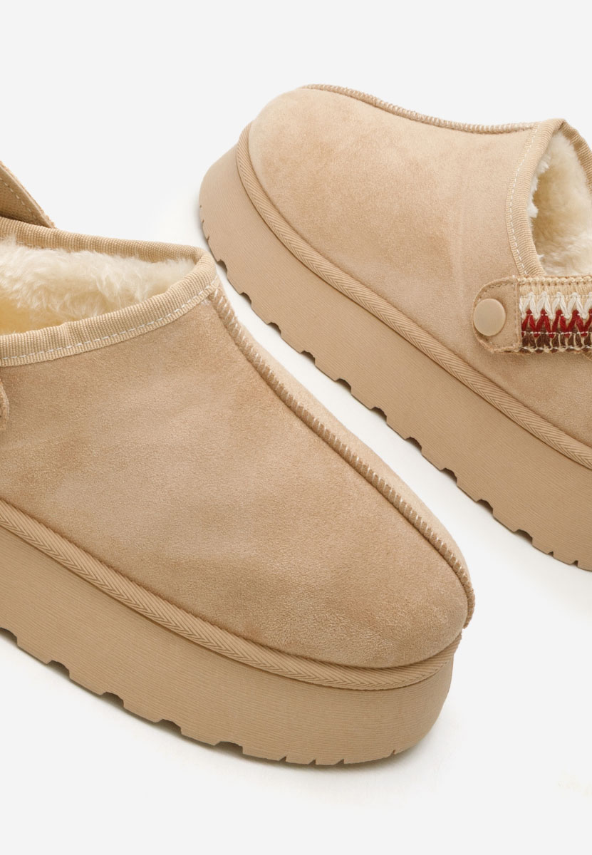 Zoccoli con zeppa Frovia beige