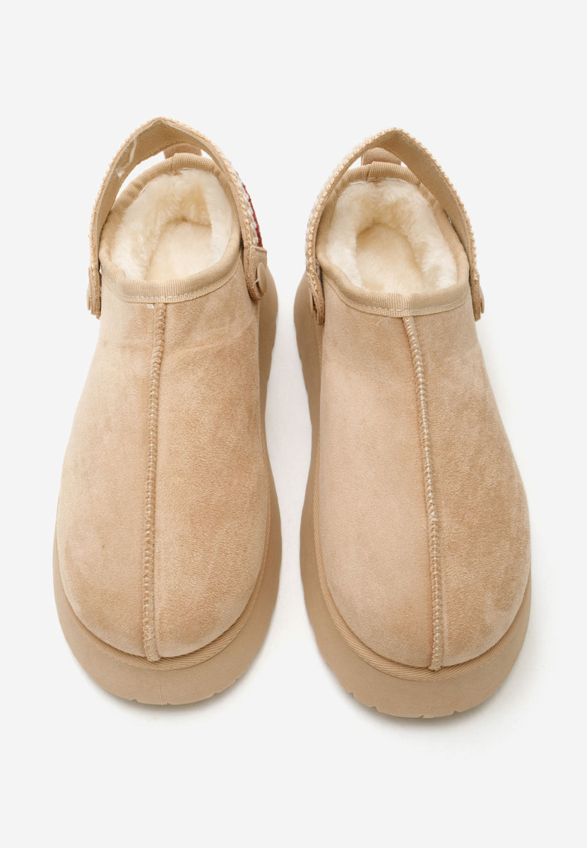 Zoccoli con zeppa Frovia beige