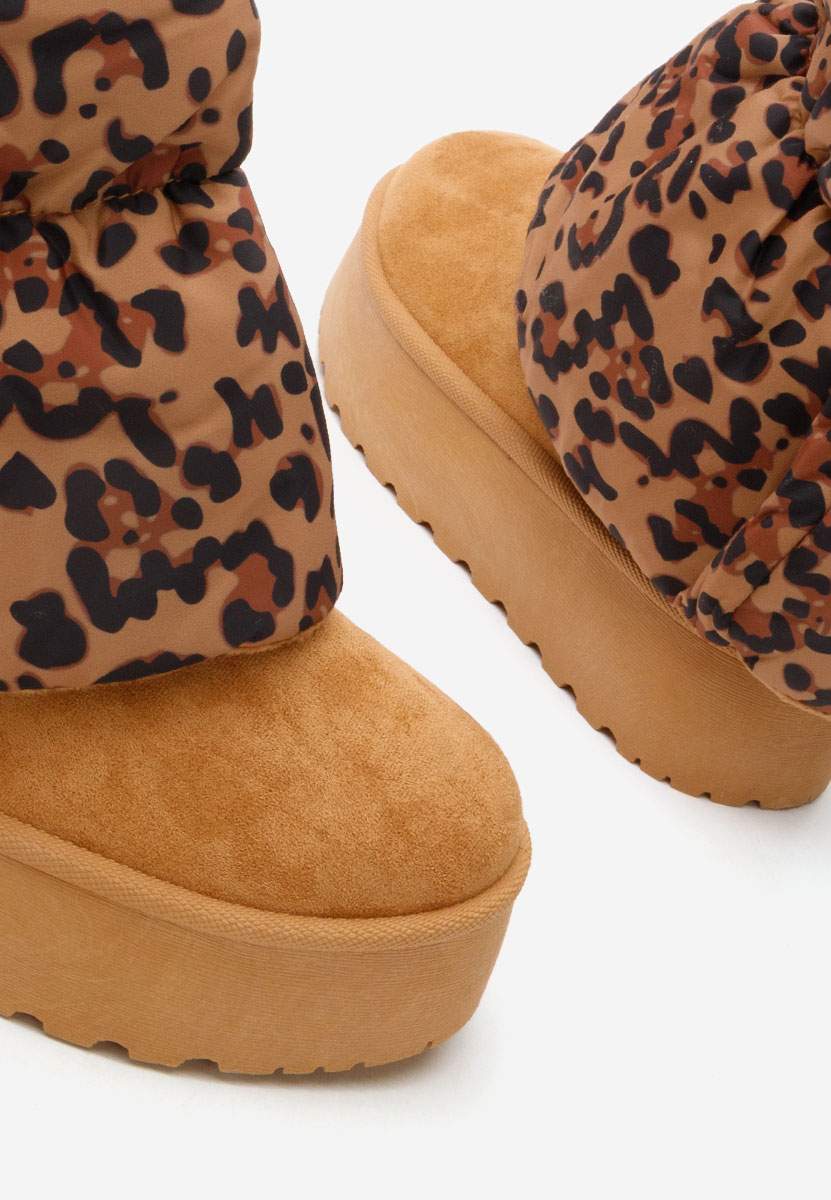 Stivali con piattaforma Aydena camel