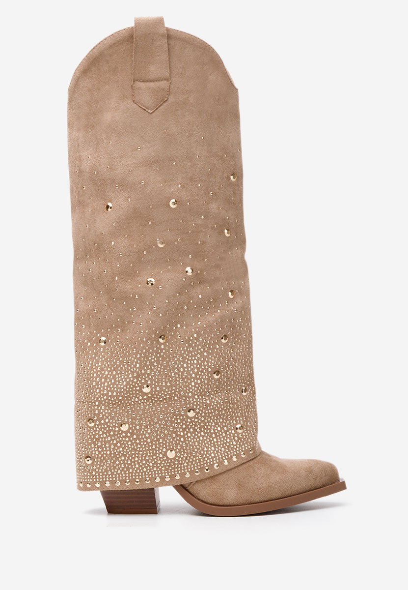 Stivali con tacco Millie cachi