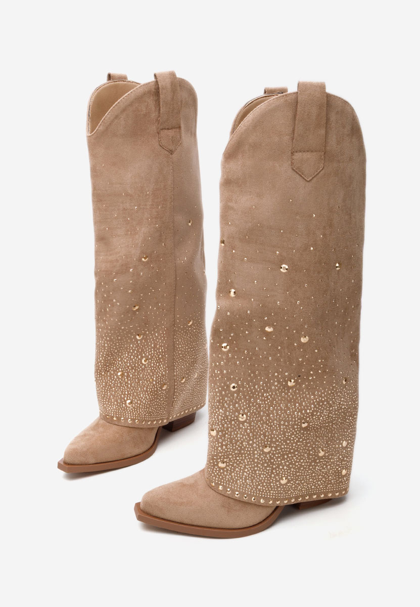 Stivali con tacco Millie cachi