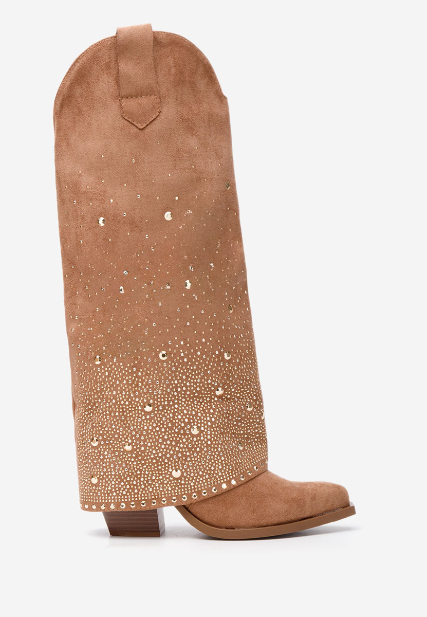 Stivali con tacco Millie camel
