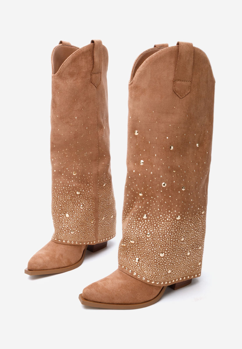 Stivali con tacco Millie camel