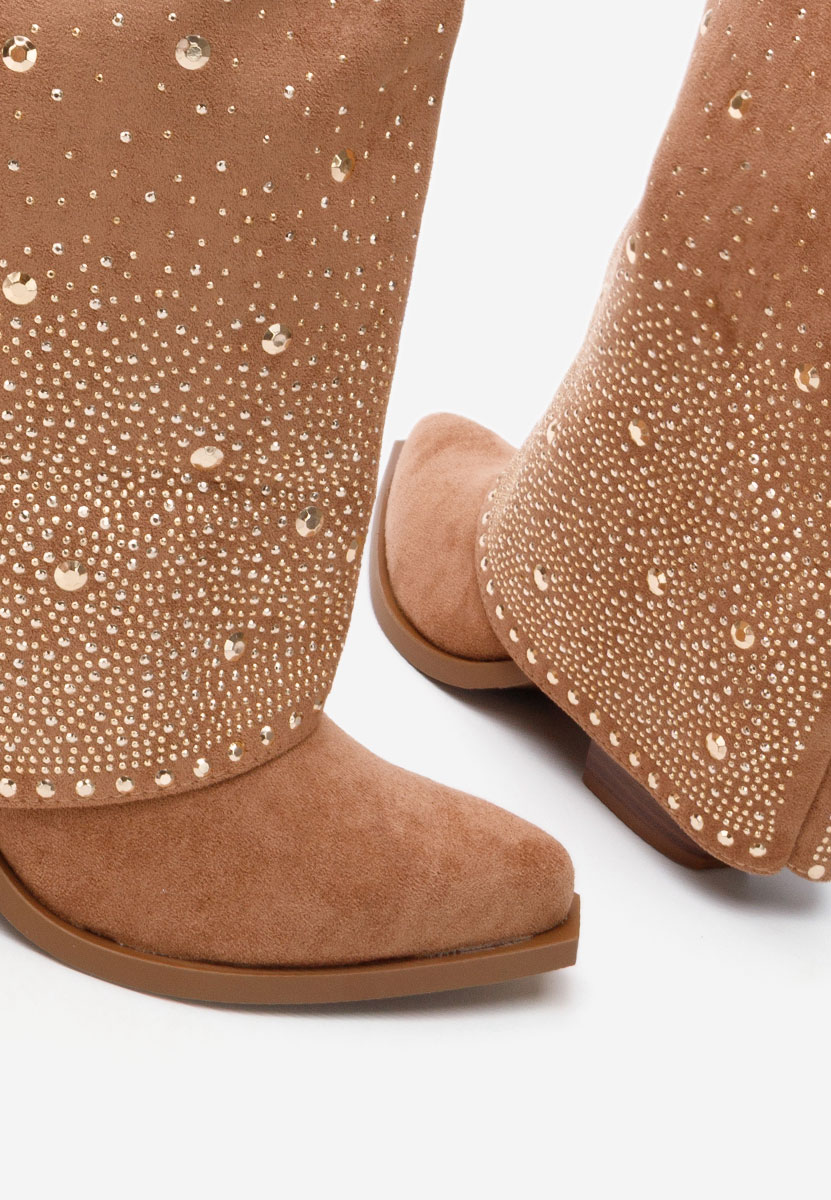 Stivali con tacco Millie camel