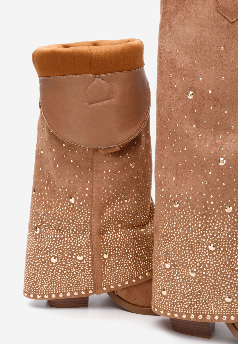Stivali con tacco Millie camel