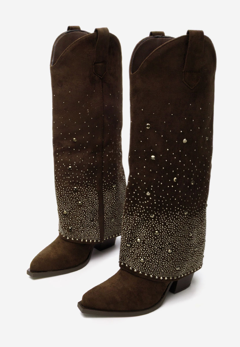 Stivali con tacco Millie marrone